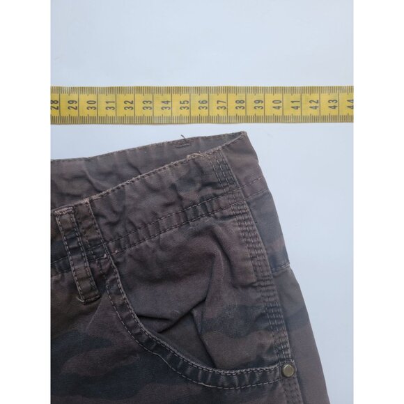 Prana Brown Camo Pants Size 6 Vintage Casual Y2K 90s Hippie Bohemian Colorful - Picture 3 of 8